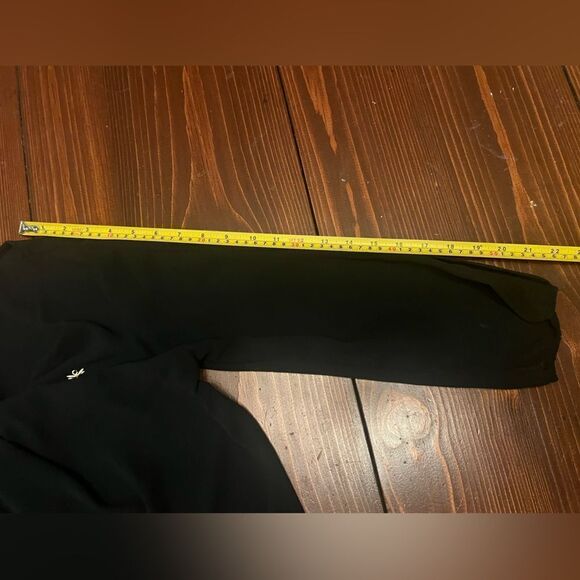 Rinascemento Blouse Sz Medium Italian Black Draped Front Low High Hem - Picture 7 of 12